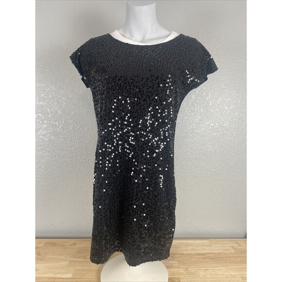 Forever 21 Dresses & Skirts - XXI Women's Dress Black Sequin Sheath Sleeveless Sz S T-shirt cocktail party